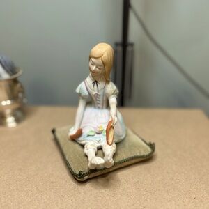 Porcelain “Girl on pillow” vintage but in good condition!